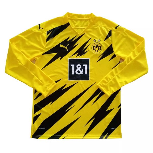 Camiseta Borussia Dortmund Replica Primera Ropa ML 2020/21 Amarillo